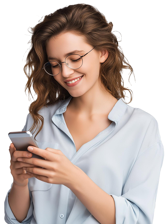 Mulher usando smartphone